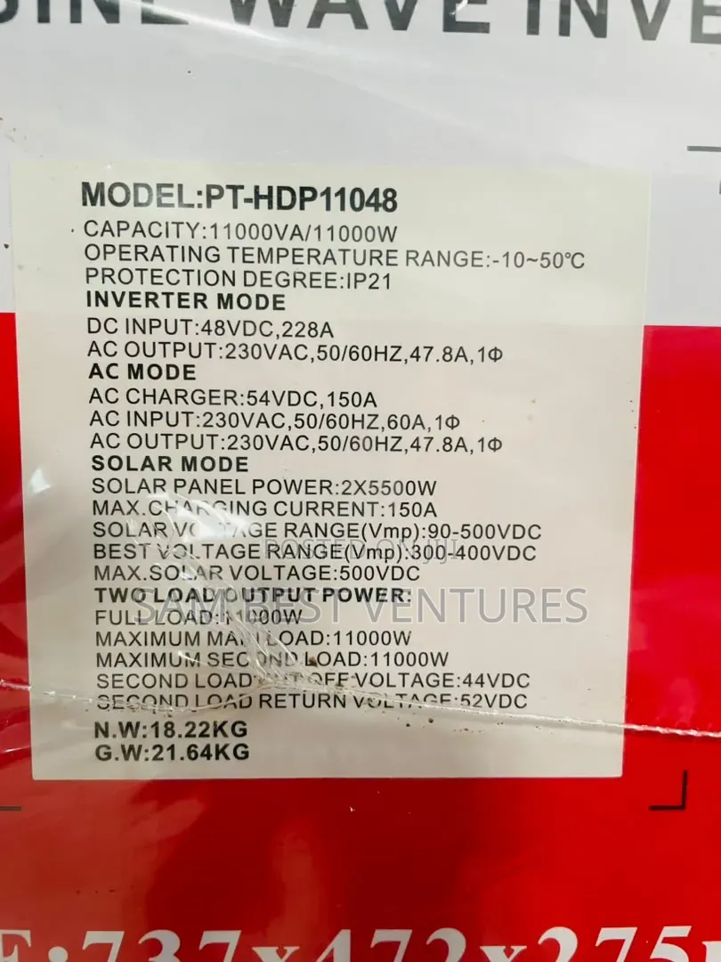 11kva 48v Sunfit Solar Hybrid Inverter
