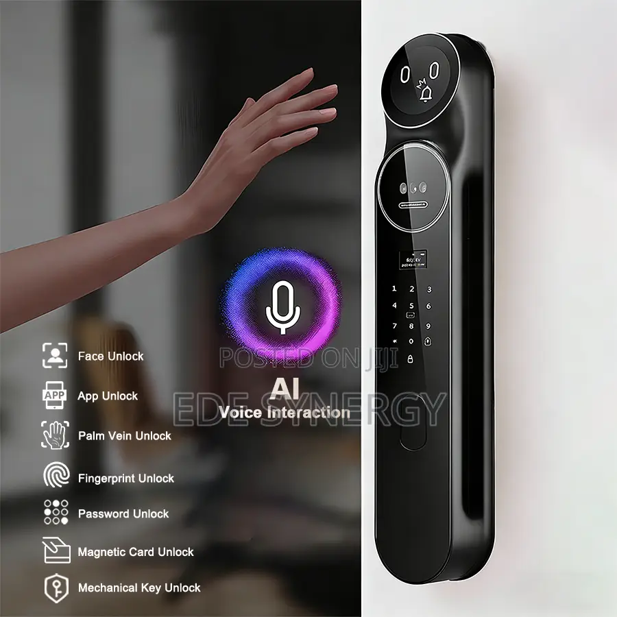 AI Smart Door Lock WiFi Facial Recognition Fingerprint Digital Lock