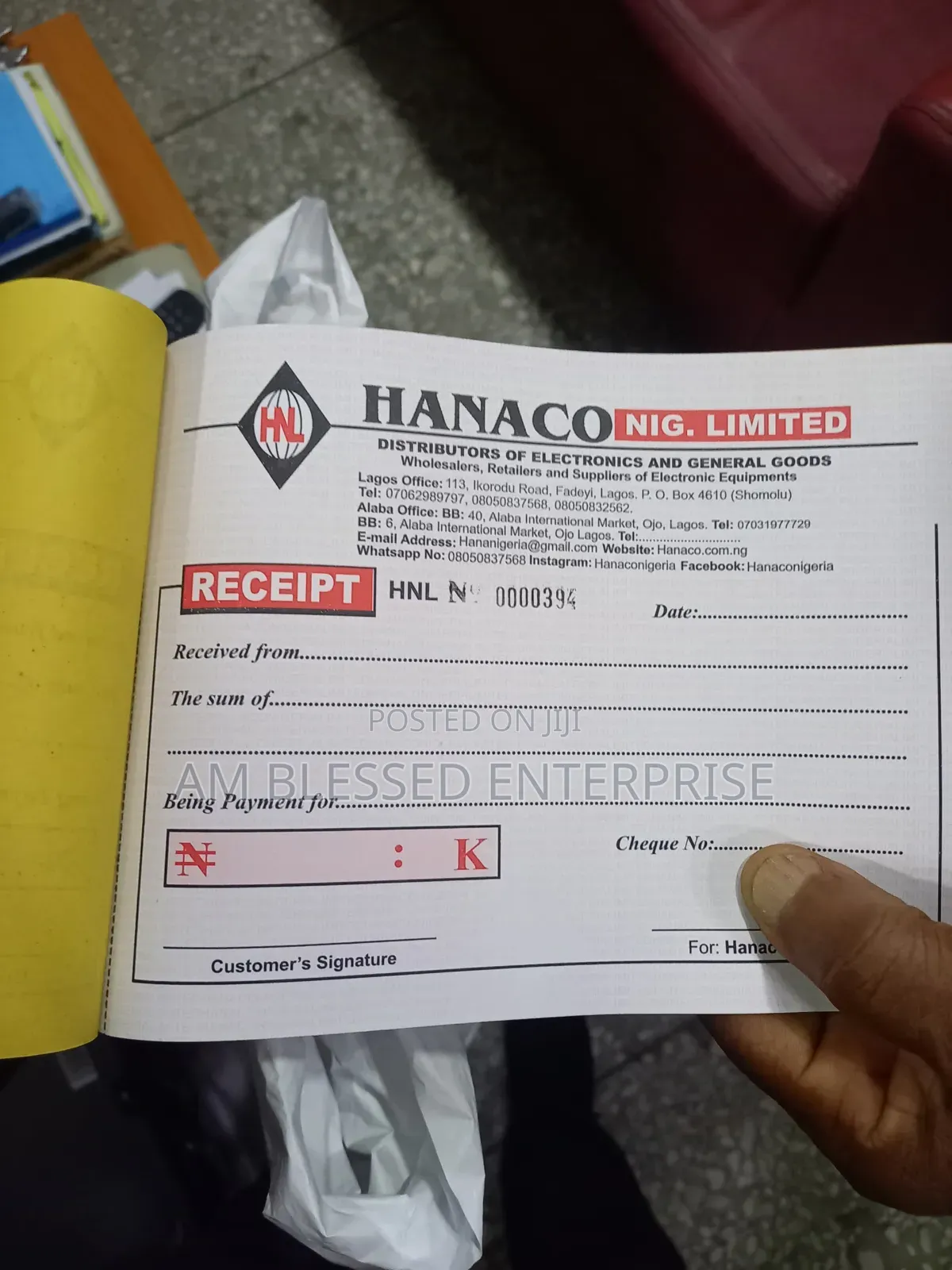 Business Receipt/Invoice A5 Size (5 Booklets)