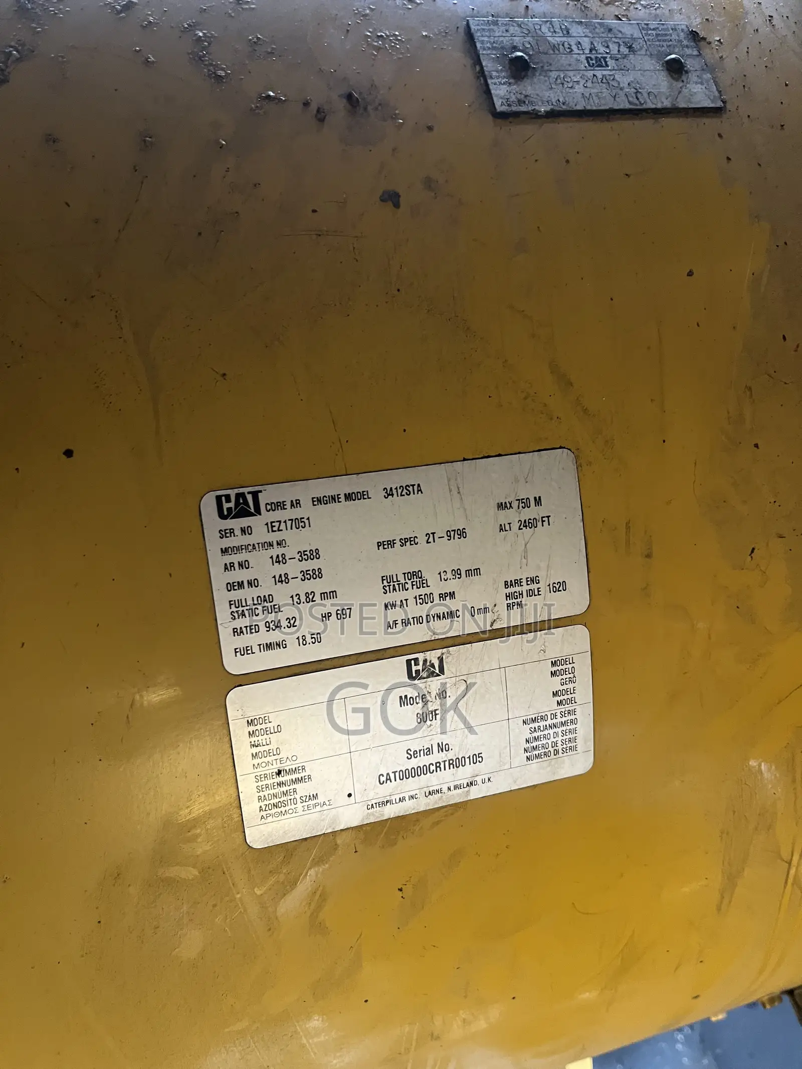 800kva Caterpillar 3412 for Sale