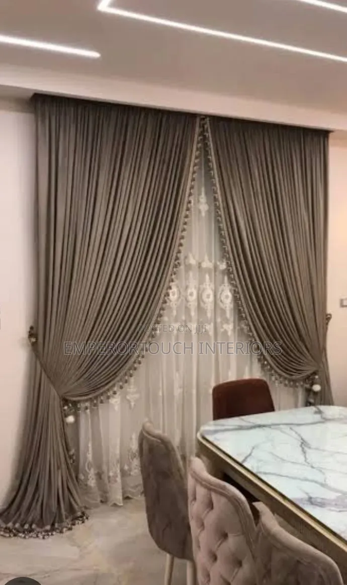 Brown Italian Luxury Curtain