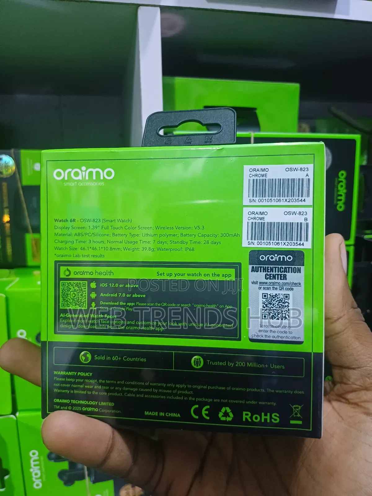 Oraimo Watch 6R Smart Watch (OSW-823) -7-Day Battery IP68 Waterproof