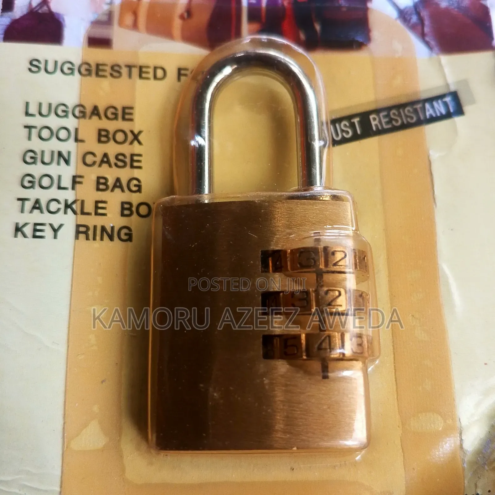 Resettable Combination Padlock Brass Best Qoulity
