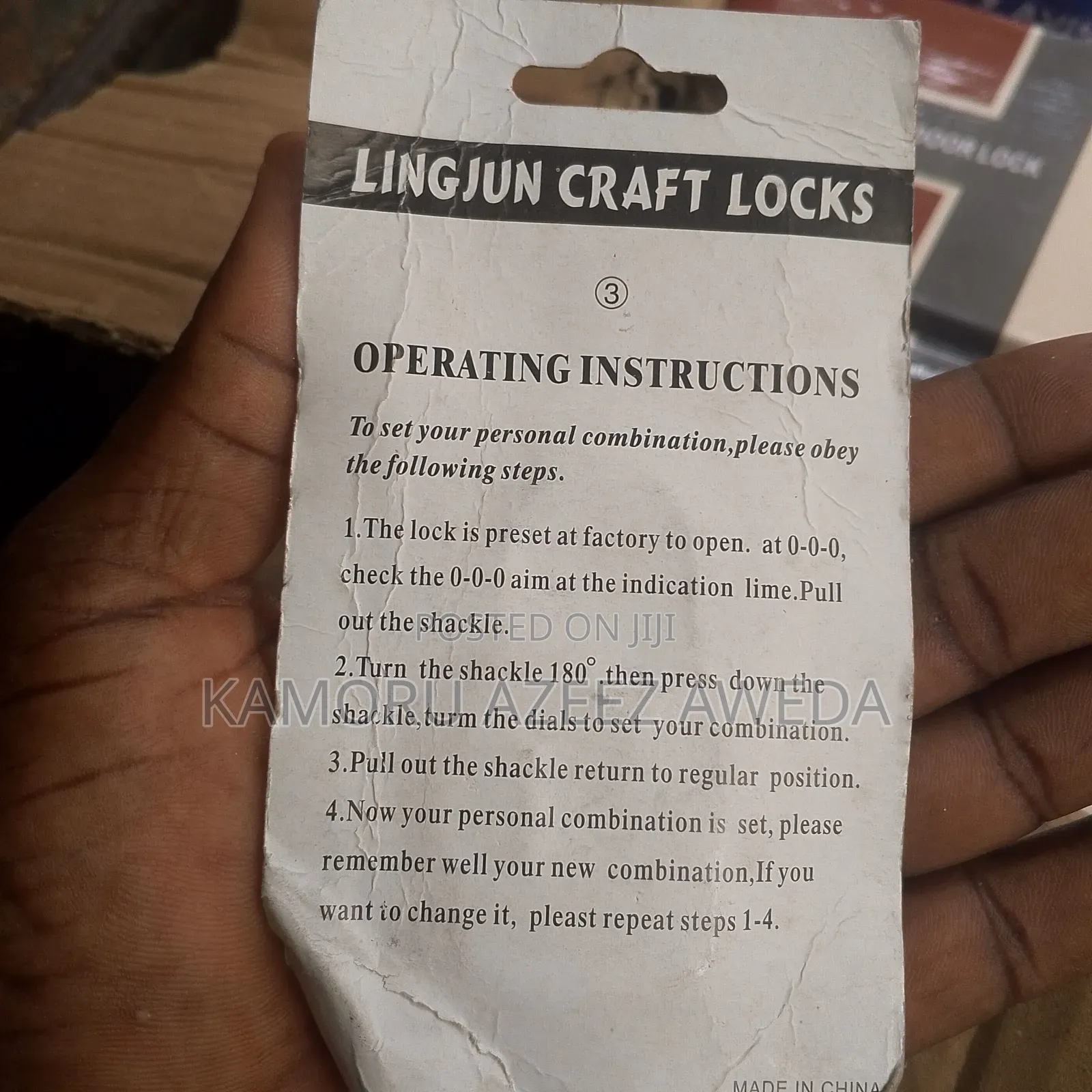 Resettable Combination Padlock Brass Best Qoulity