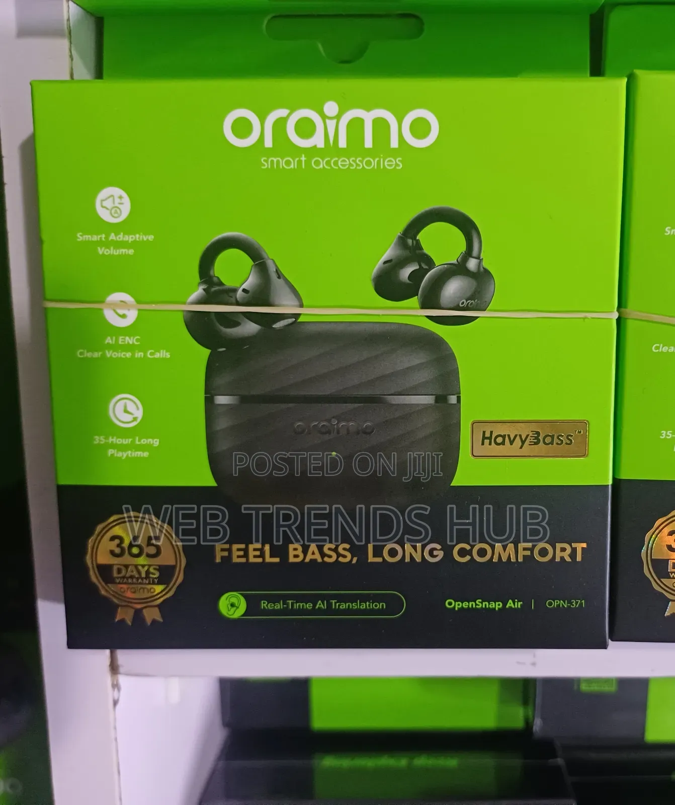 Oraimo OpenSnap Air (OPN-371) - AI ENC Clear Calls 35-Hour Playtime