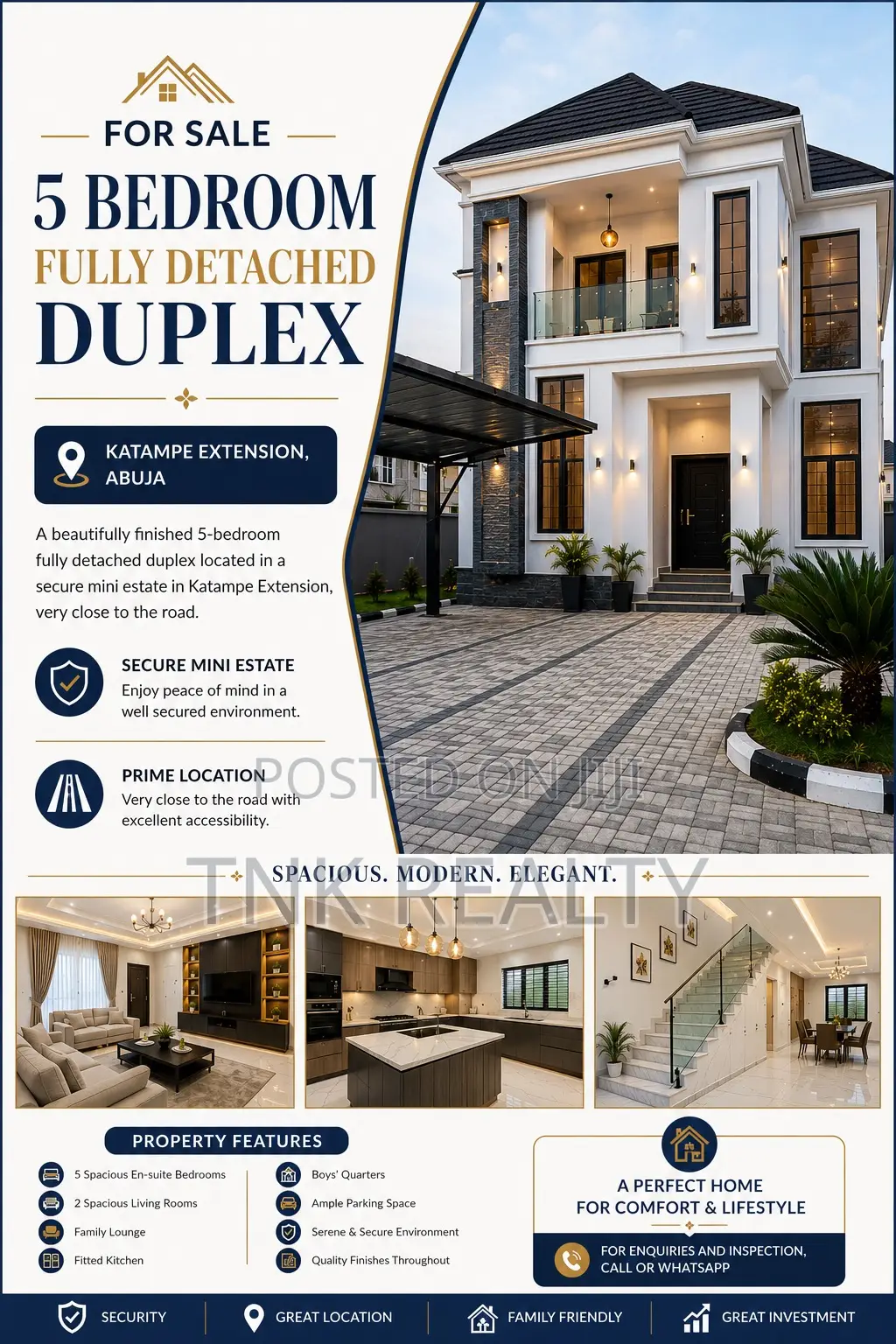 Furnished 5bdrm Duplex in Katampe Extension for sale