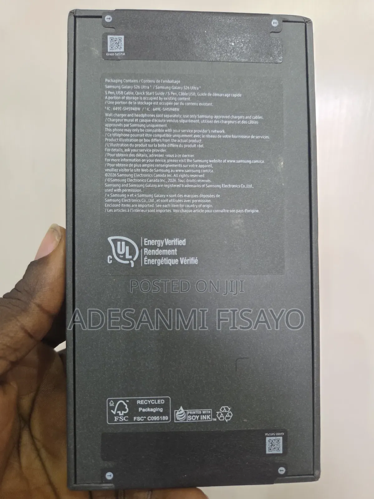 New Samsung Galaxy S26 Ultra 5G 1 TB Black