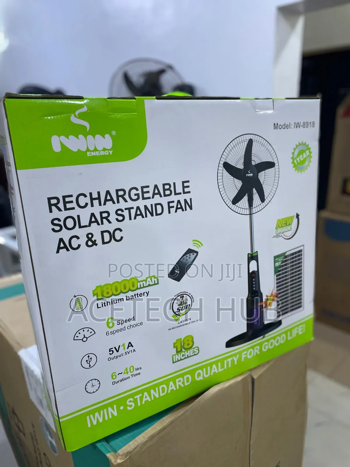 IWIN Rechargeable Fan With Solar Charging and Mosquito Killer