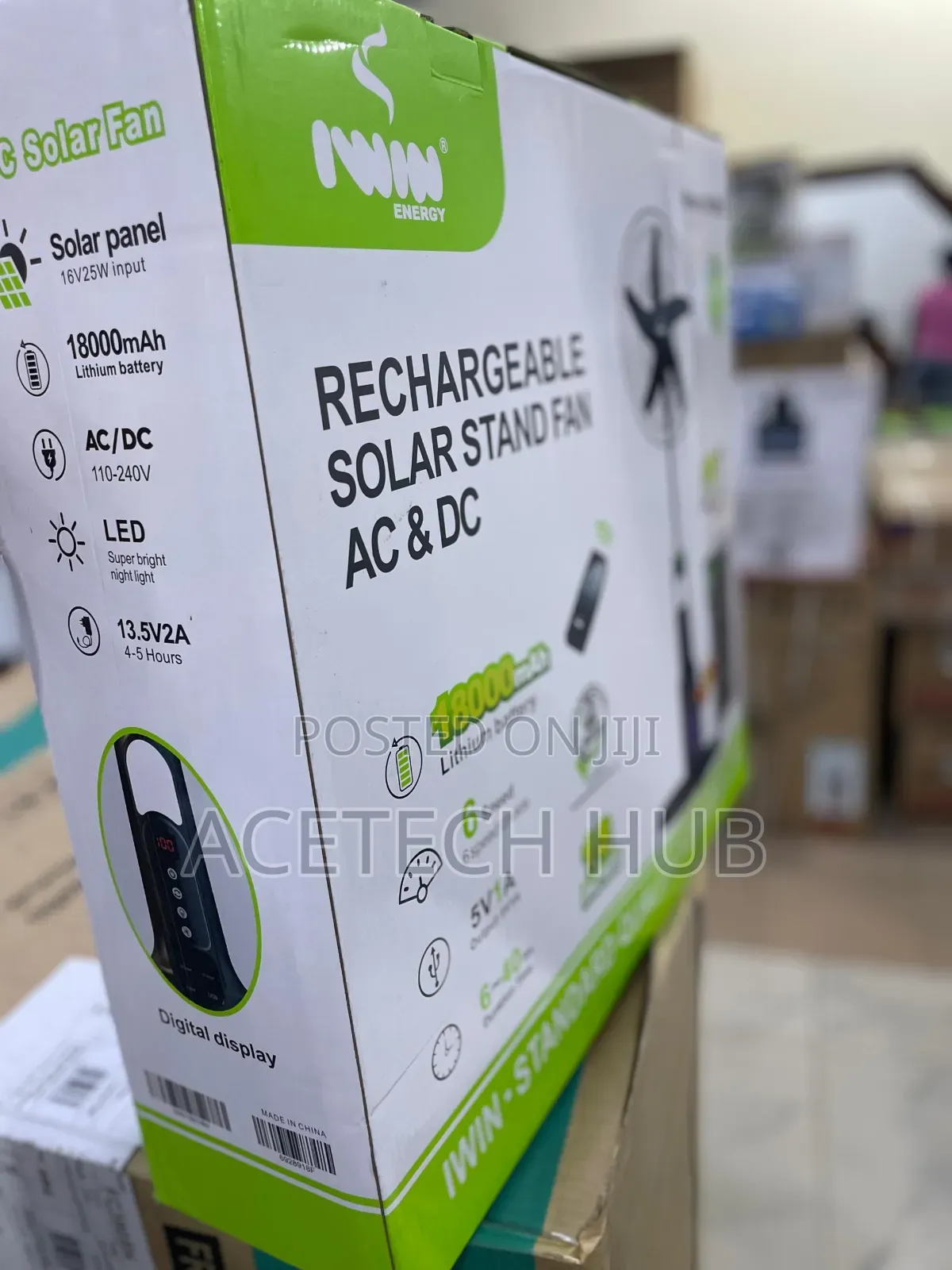 IWIN Rechargeable Fan With Solar Charging and Mosquito Killer