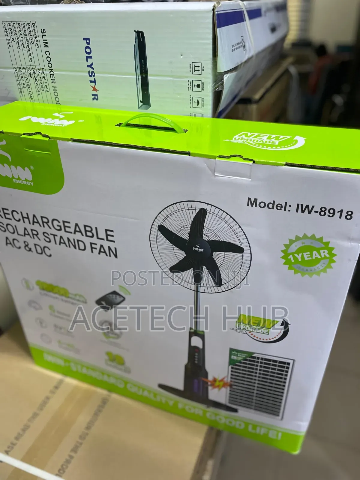Stay Cool With IWIN Solar Rechargeable Fan