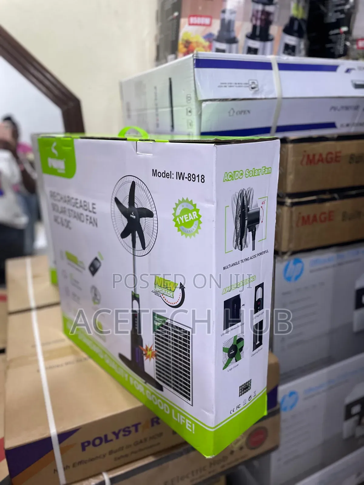 Best 18 Inch Rechargeable Fan With Solar Panel