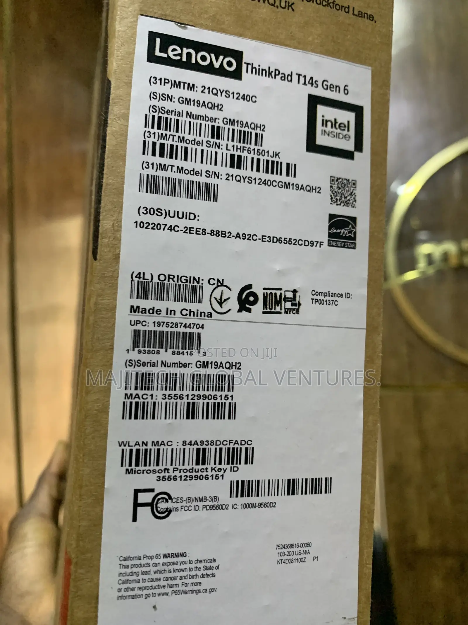 New Laptop Lenovo ThinkPad T14 32GB Intel Core Ultra 5 SSD 512GB