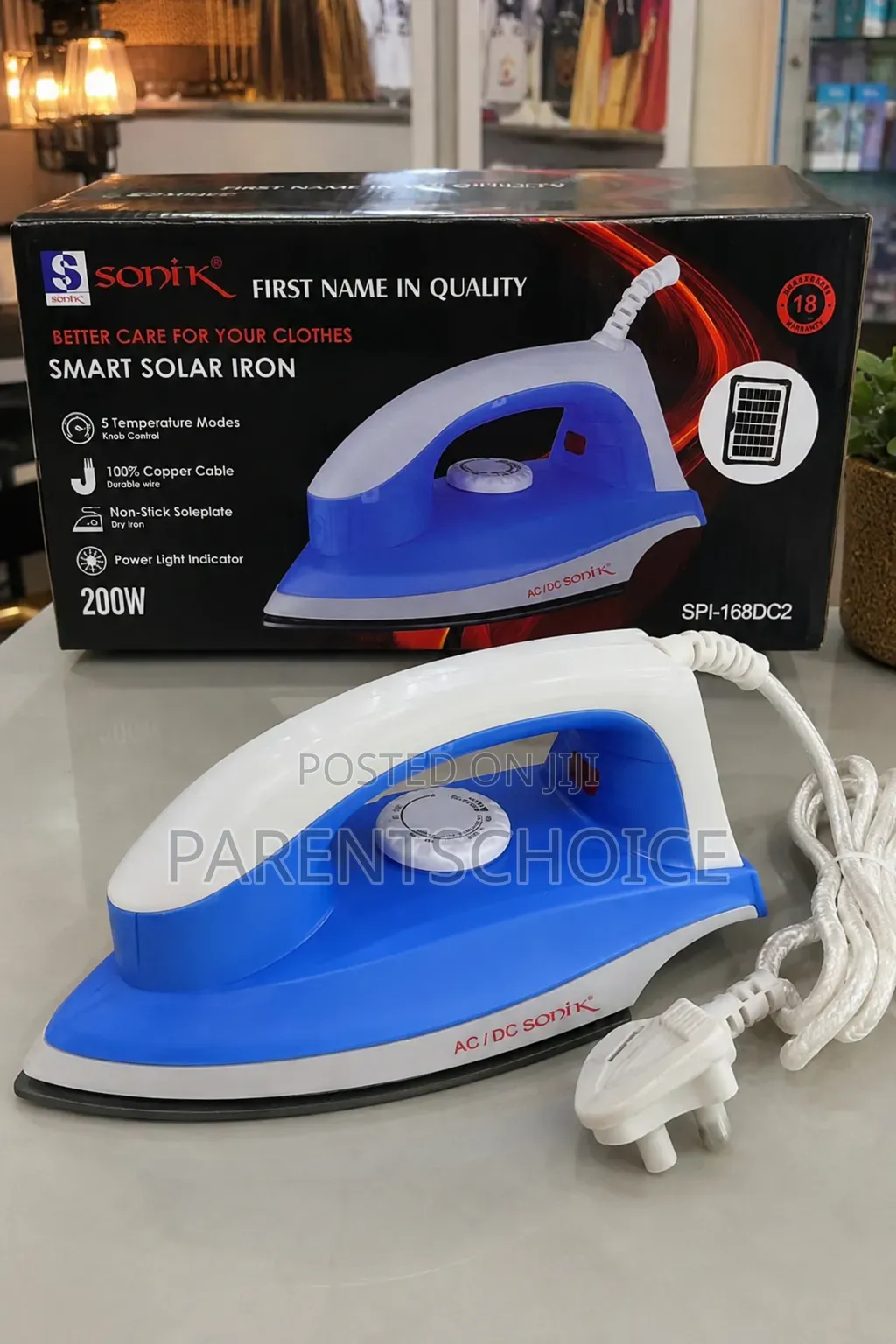 Sonik Inverter Friendly Solar Pressing Iron - 250w