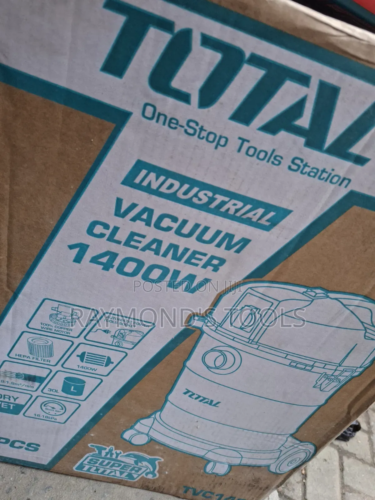 Total Industrial 30L Vacuum Cleaner 1400watts