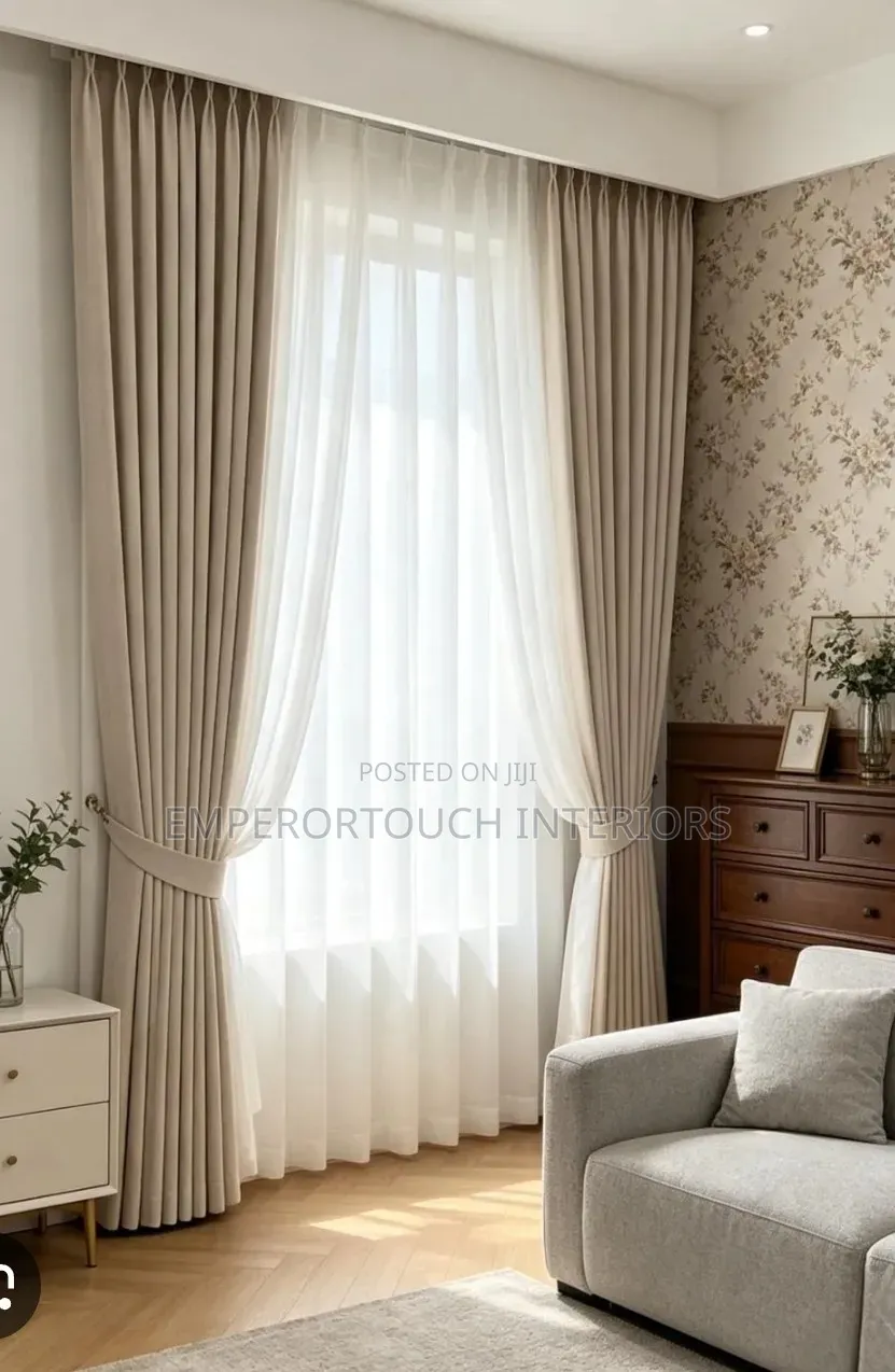 Natural Colour Curtain for Parlour