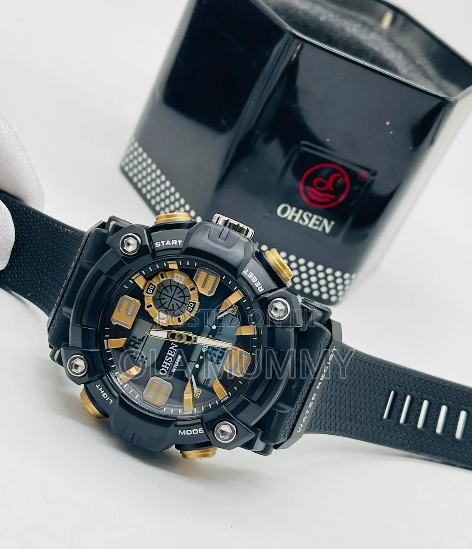Ohsen Ad2503 [ Waterproof ] Double Time Sport Wristwatch