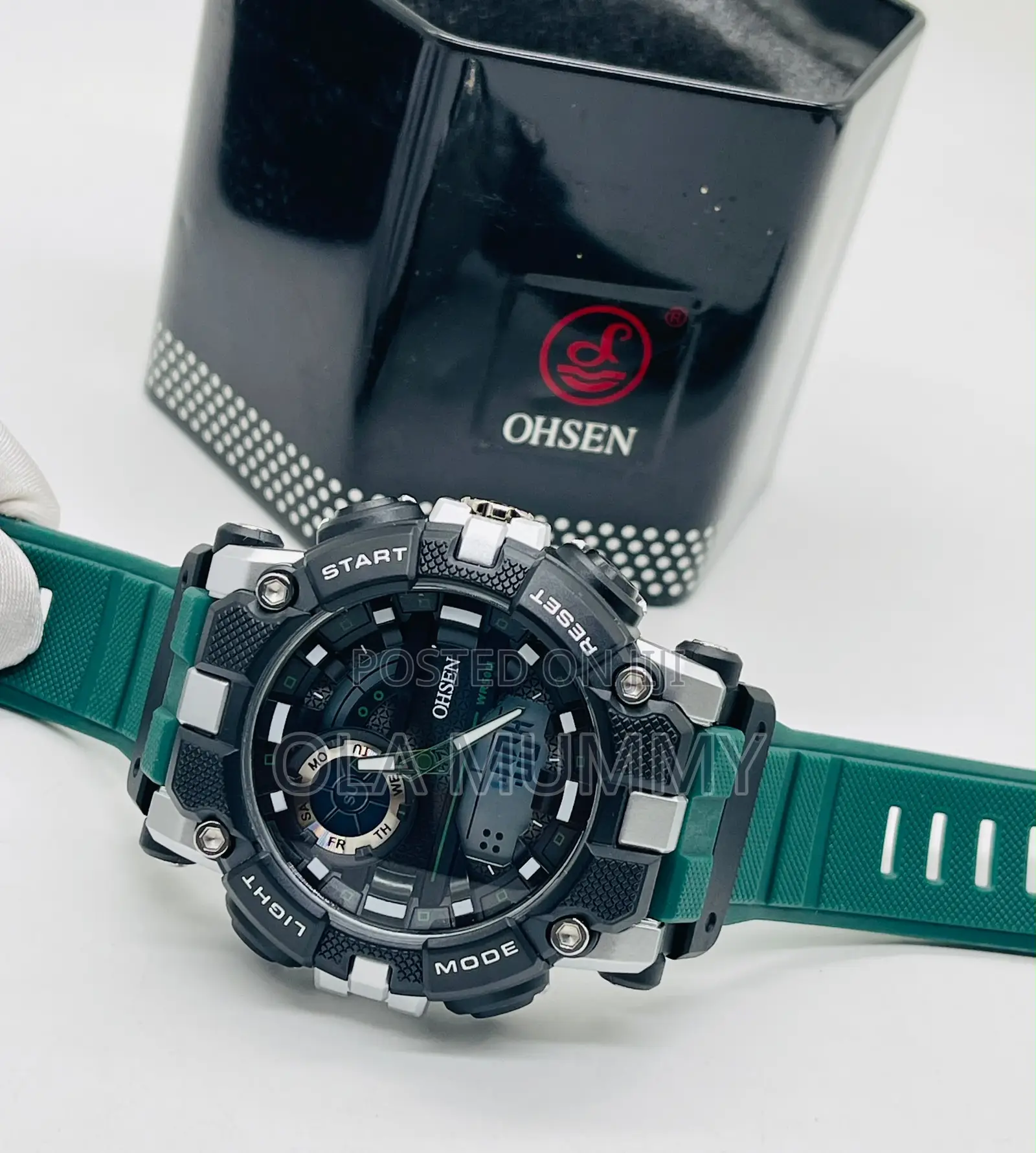 Ohsen Ad2503 [ Waterproof ] Double Time Sport Wristwatch