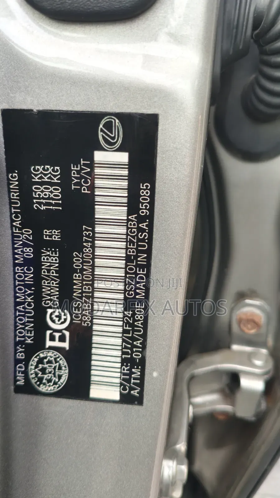 Lexus ES 350 F Sport 2021 Gray