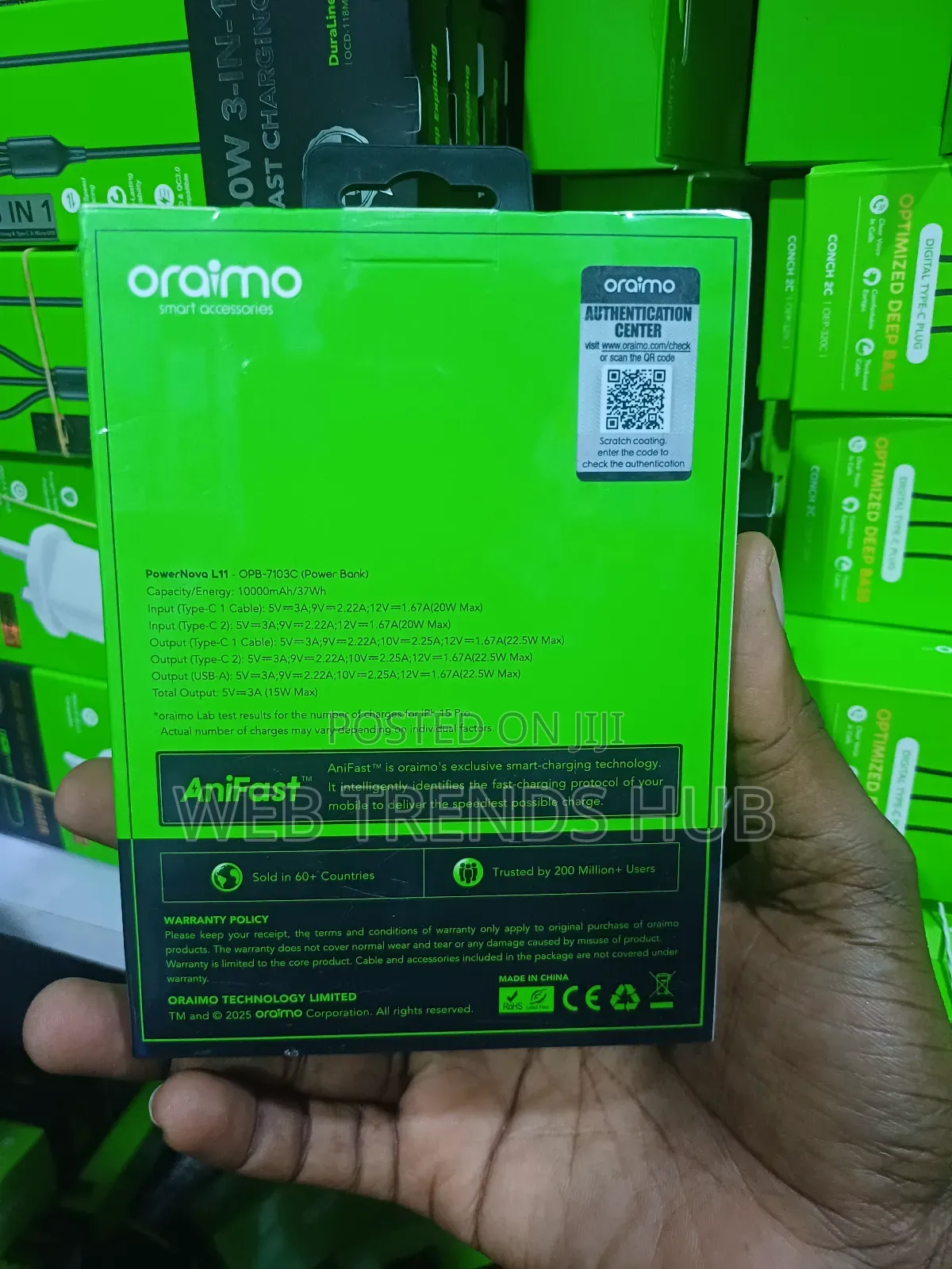 Oraimo 10,000mAh PowerNova L11 (OPB-7103C) – 22.5W Fast Charge