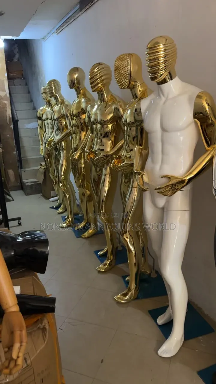 High Quality Male Luxury Chrome Display Mannequins