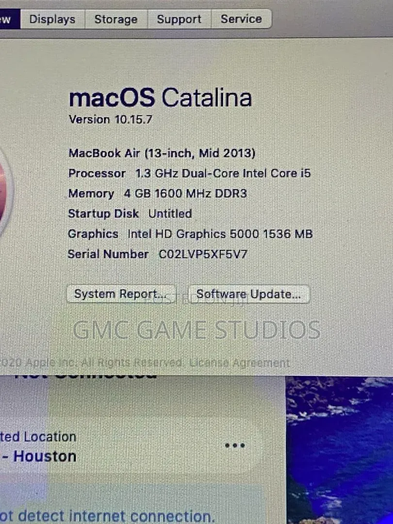 Laptop Apple MacBook 2013 4GB Intel Core i5 HDD+SSD 128GB