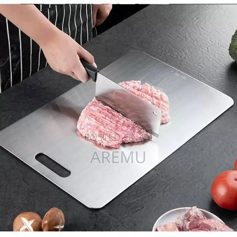 Double Sided Stainless Steel Chopping Board