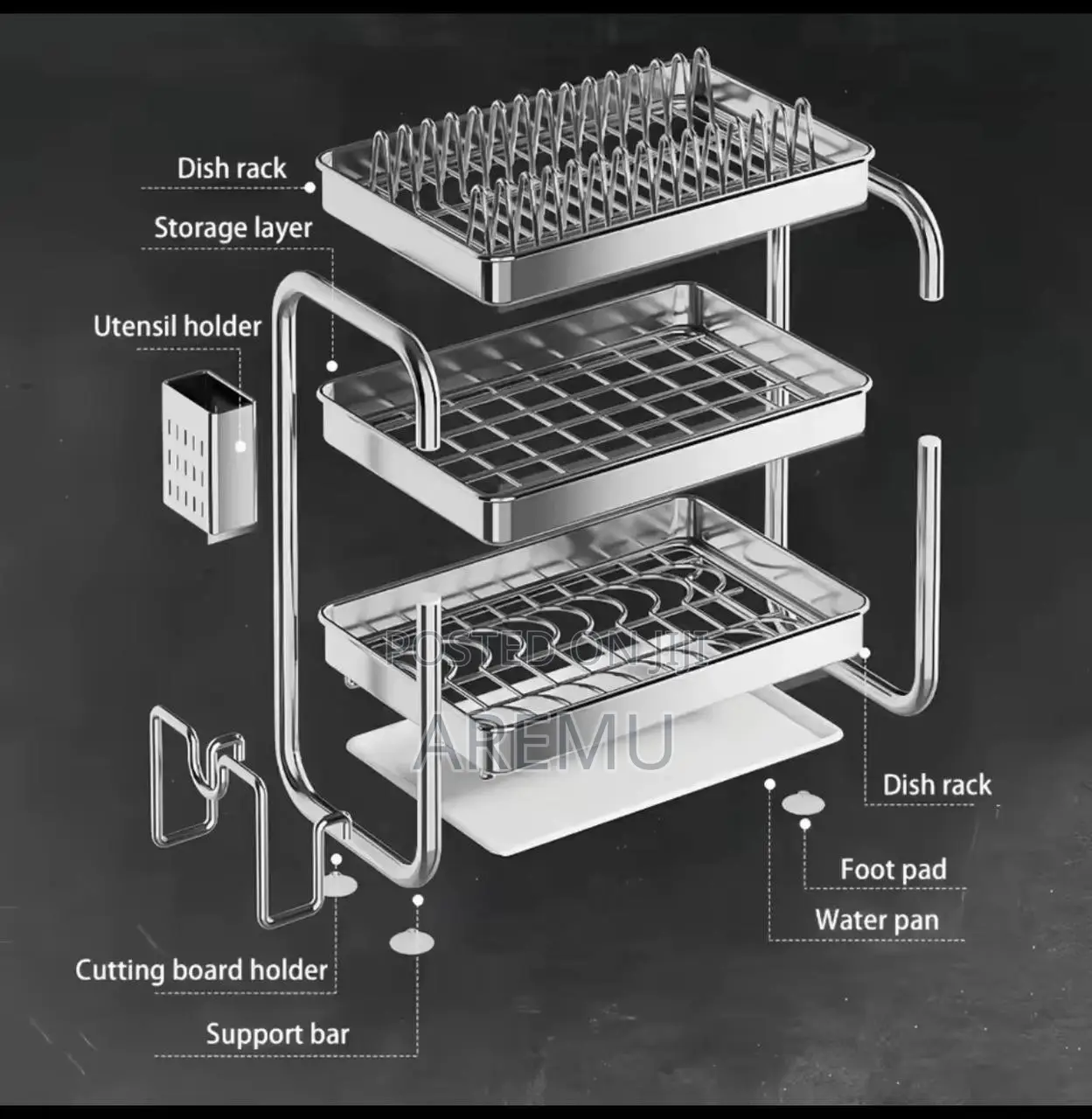 3 Tier Quality Plate Rack