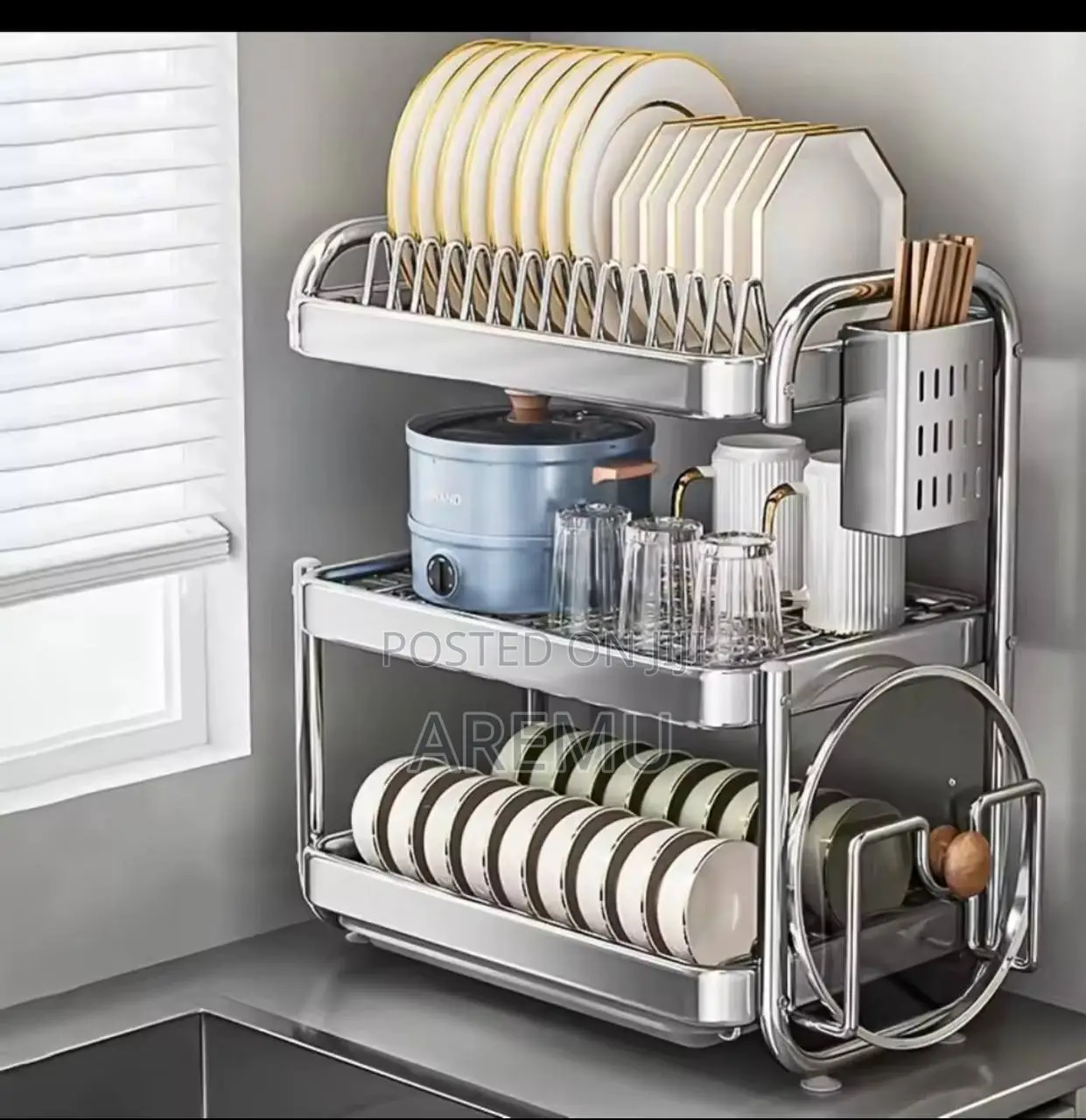 3 Tier Quality Plate Rack
