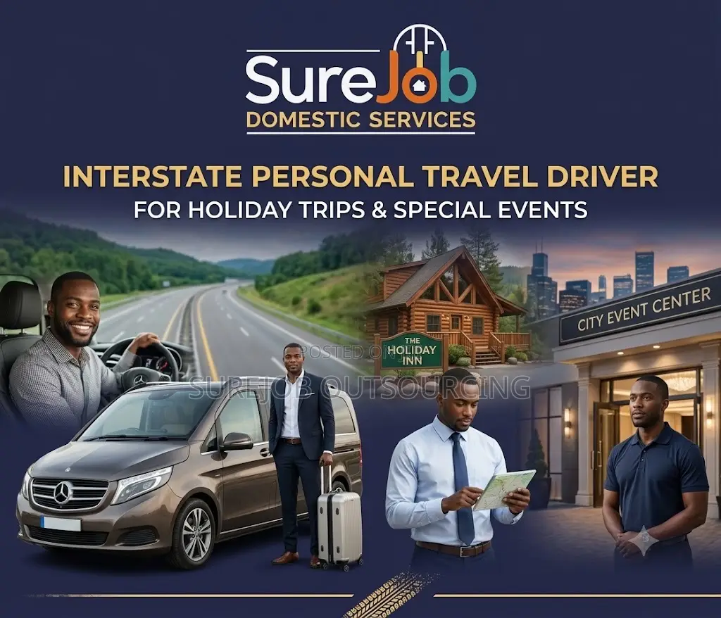 Interstate Personal Travel Driver for Holiday Trips Events