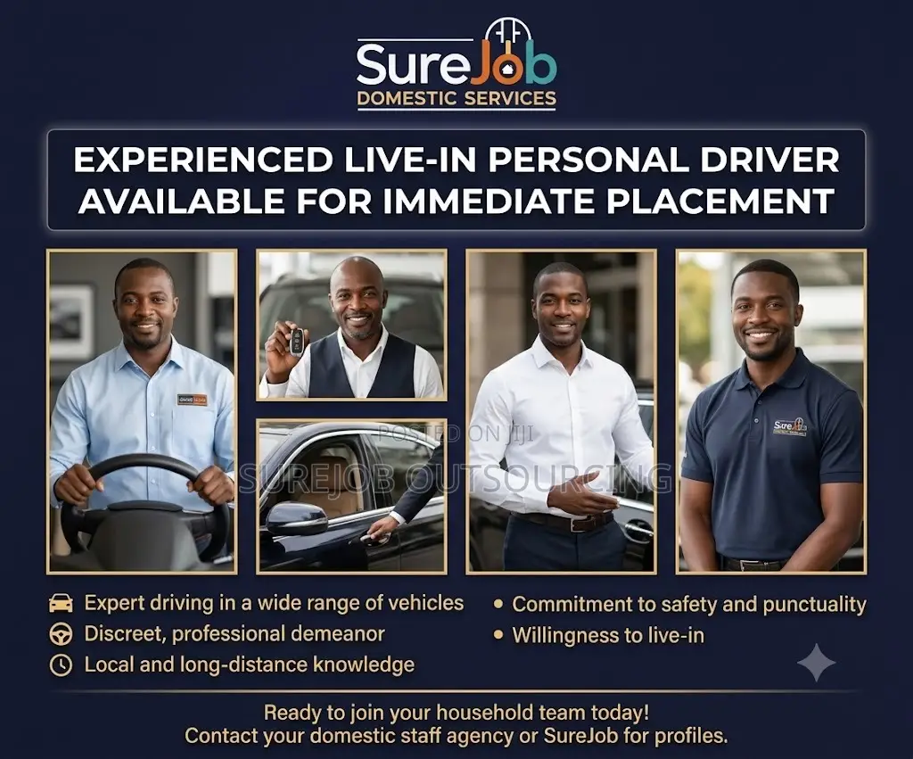 Experienced Live-in Personal Driver Available for Immediate Placement