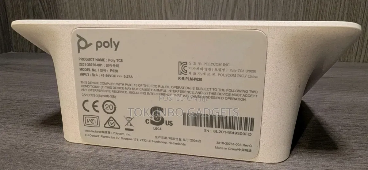 Poly Studio TC8 Touchscreen P020 Touch Display for Conference Systems