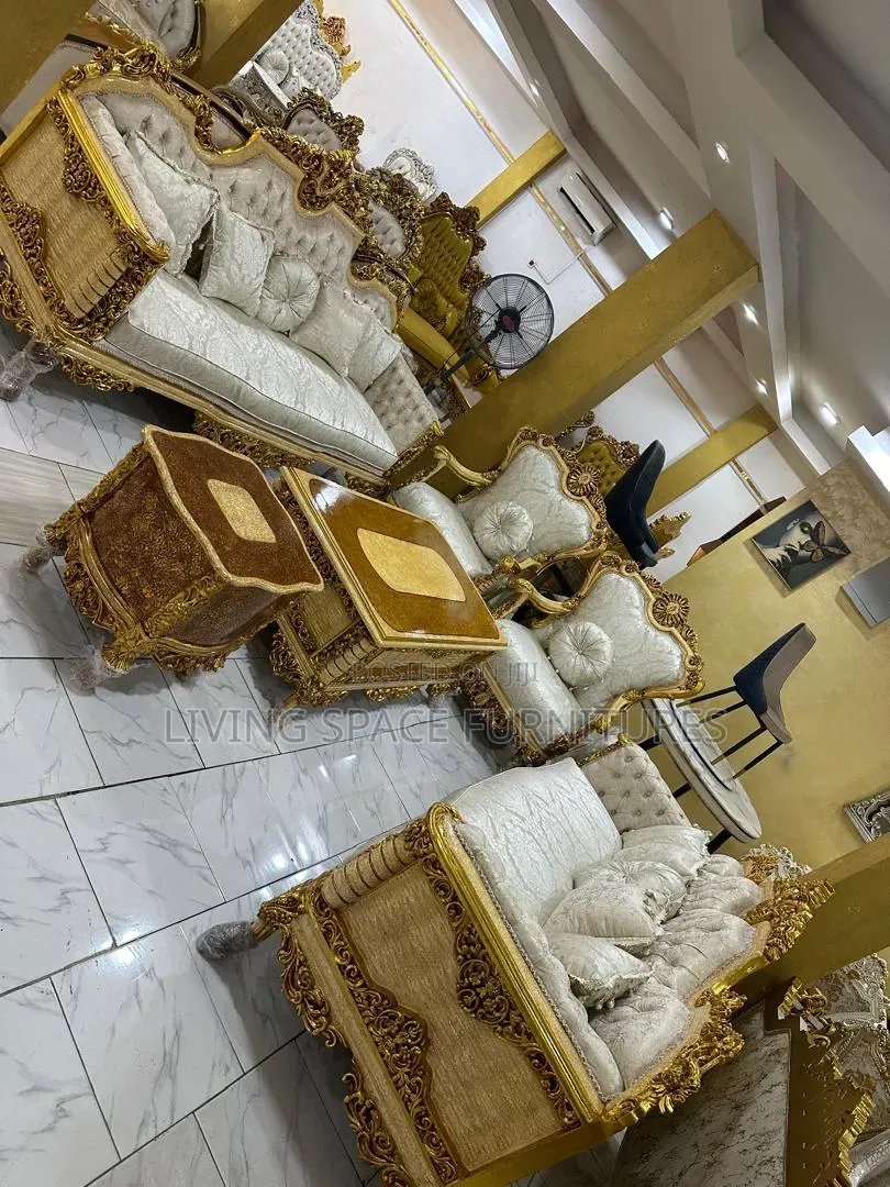 Egyptian Royal Sofa Chairs by 10-12seaters With Center Table Set
