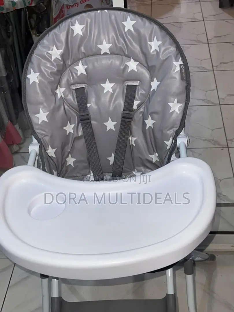 Imported Solid Slim Fold Feeding High Chair With Cup Holder