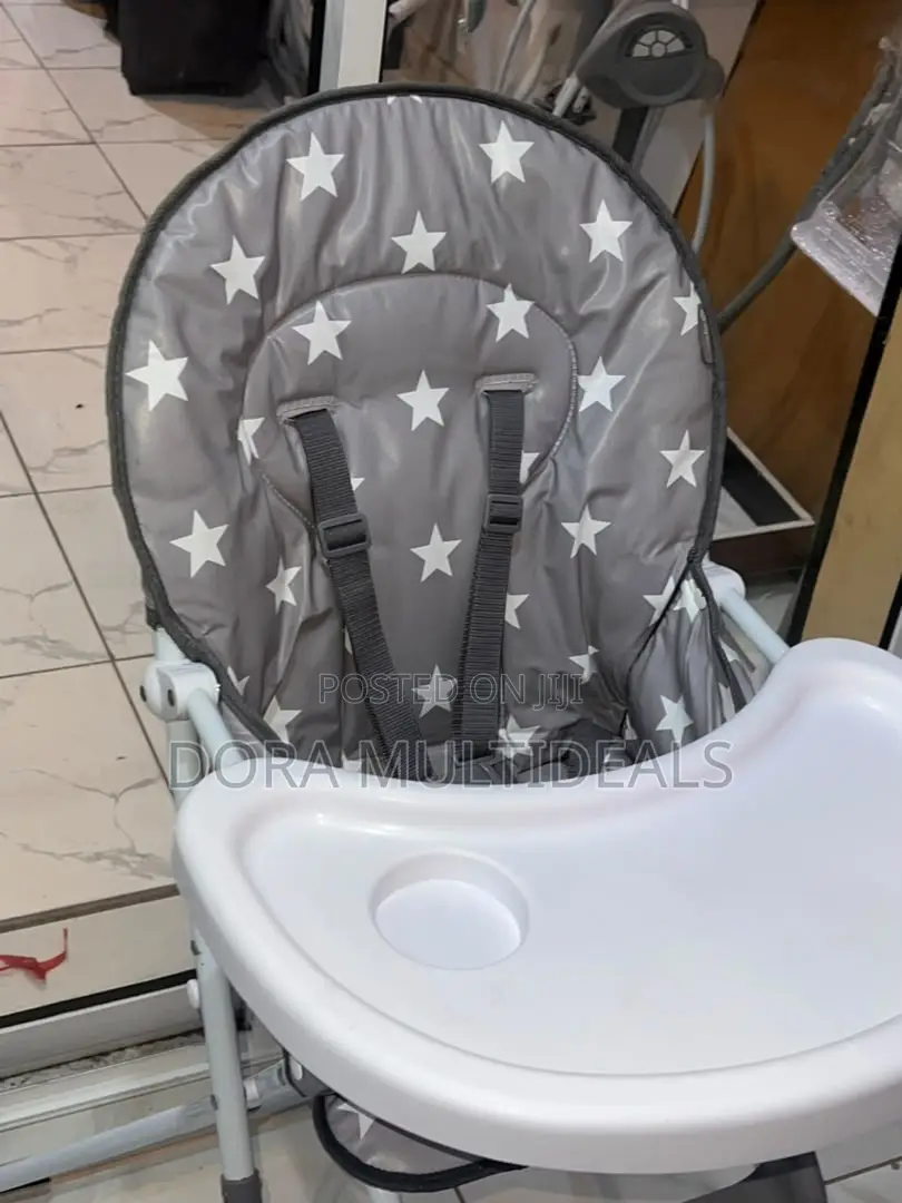 Imported Solid Slim Fold Feeding High Chair With Cup Holder