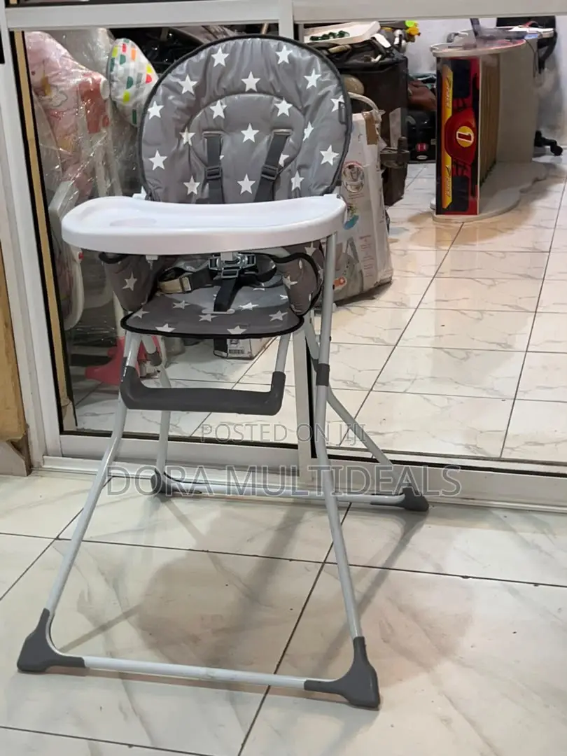 Imported Solid Slim Fold Feeding High Chair With Cup Holder