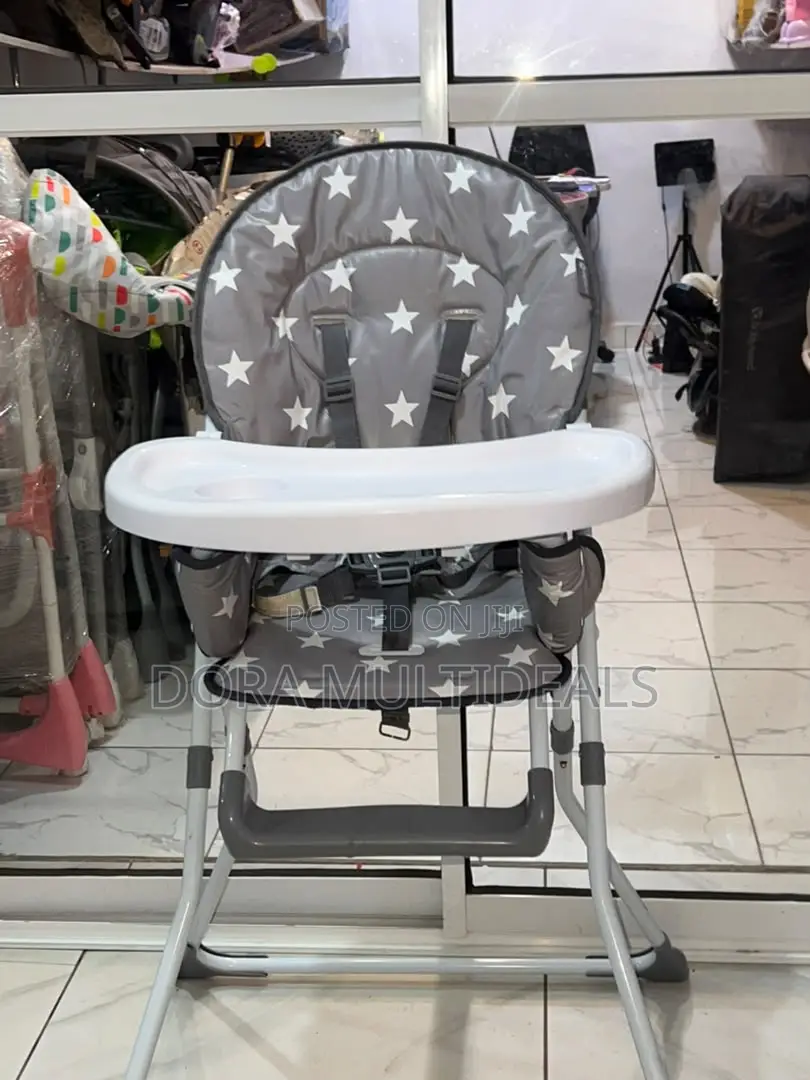 Imported Solid Slim Fold Feeding High Chair With Cup Holder