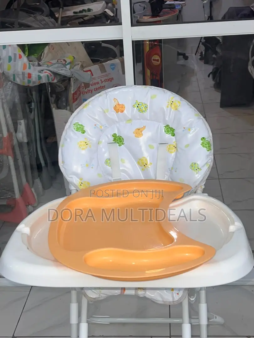 Solid Imported Baby Feeding High Chair With Double Tray