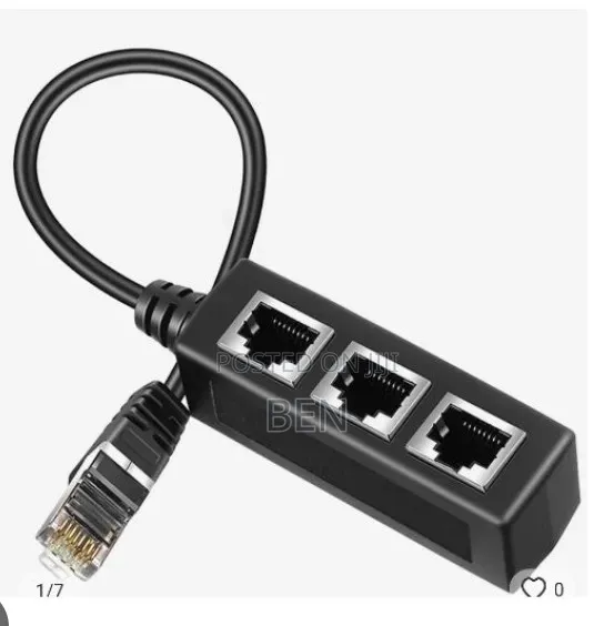 Rj45 Ethernet Network Extension 3ways Splitter Cable