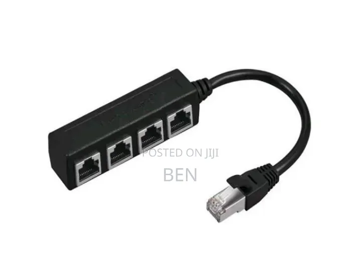Rj45 Ethernet Network Extension 4ways Splitter Cable