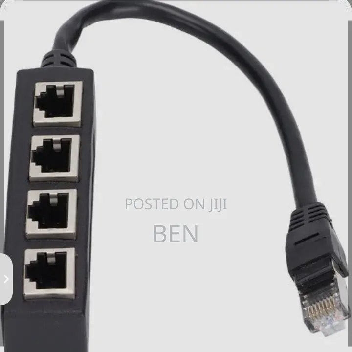 Rj45 Ethernet Network Extension 4ways Splitter Cable