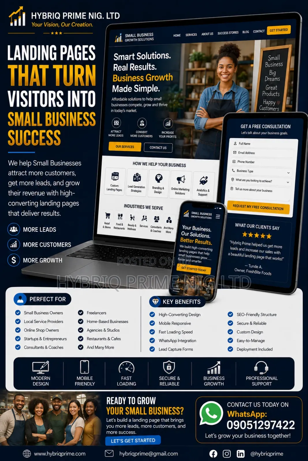 Professional Landing Page Design for Businesses