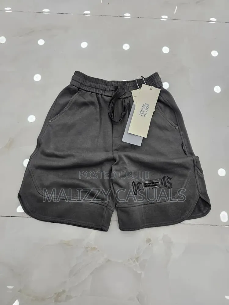 Premium Quality Dark Ash Grey Washed Casual Shorts for Men and Women