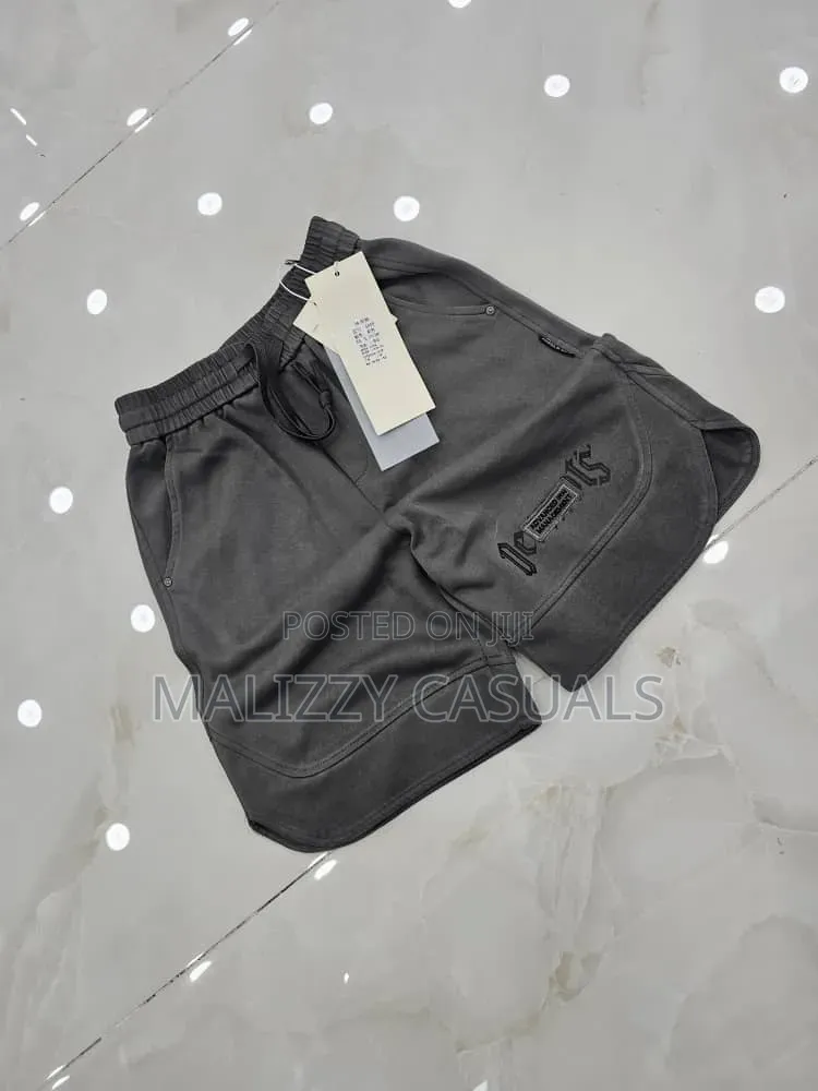 Premium Quality Dark Ash Grey Washed Casual Shorts for Men and Women