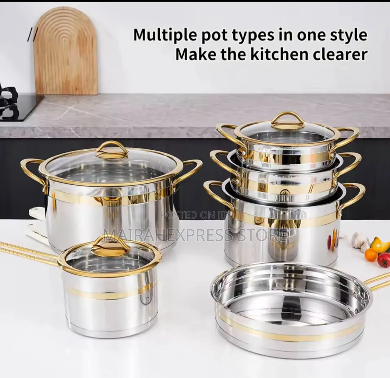 11pcs LEOZ Model LS2811 Stainless Steel Cookware Set T2mm7