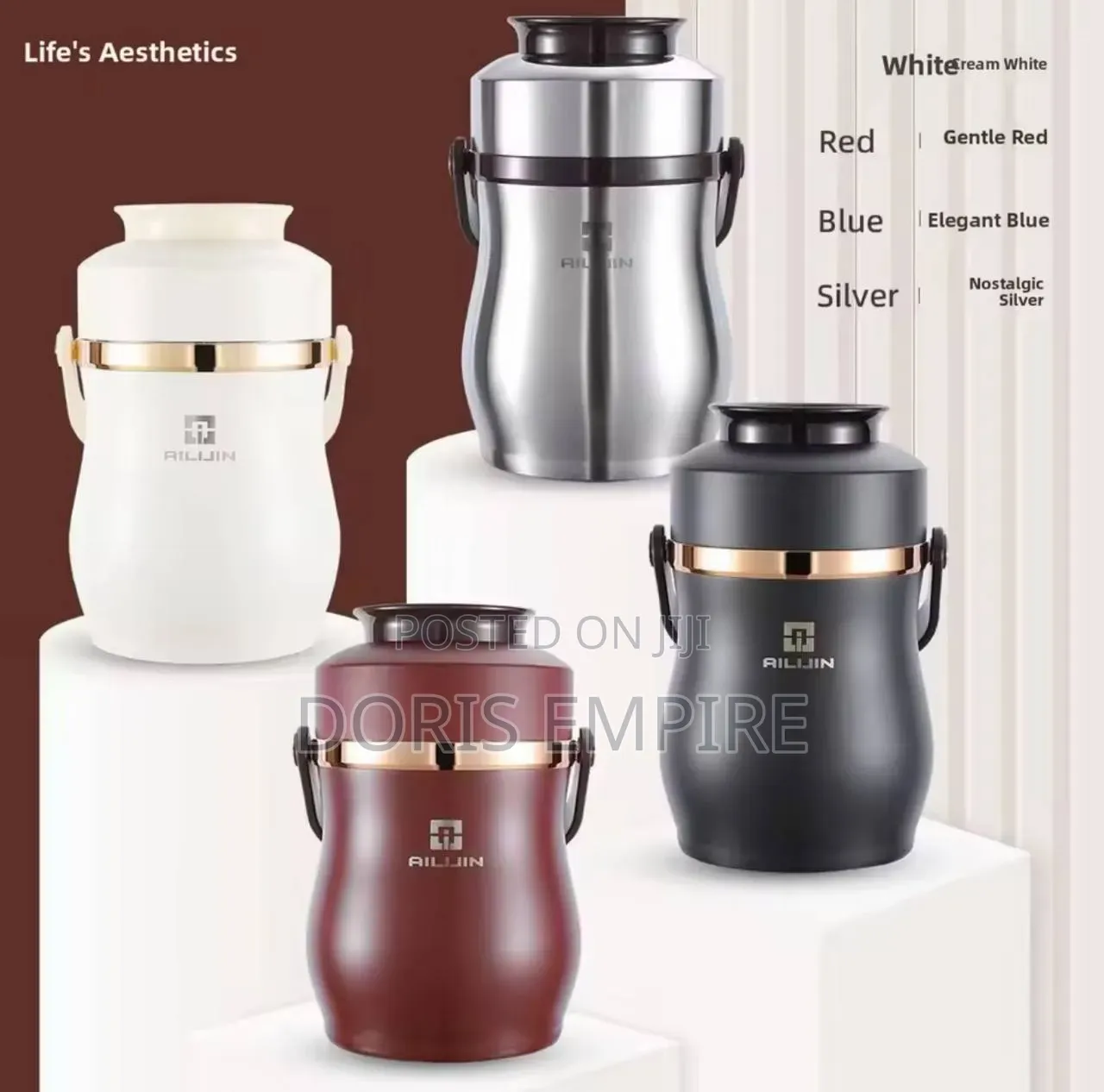 Large Capacity Portable Stainless Steel 304 Insulated Lunch Box.