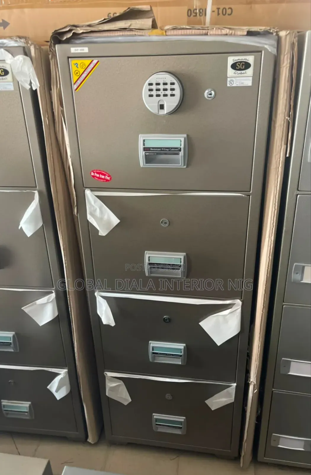 Gubabi Fireproof Security Filing Safe With 4 Drawers