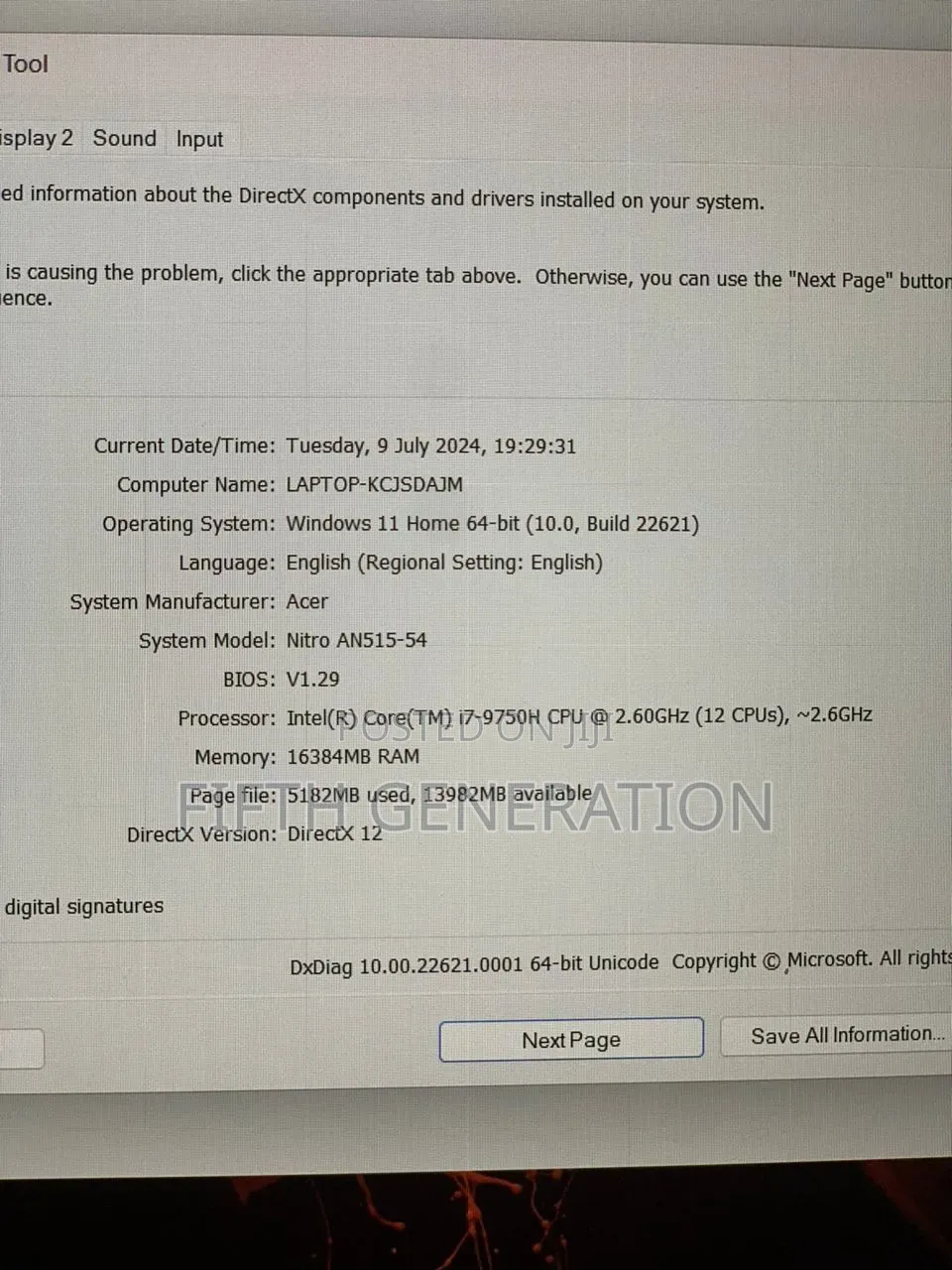 Laptop Acer Nitro 5 16GB Intel Core i7 SSD 512GB