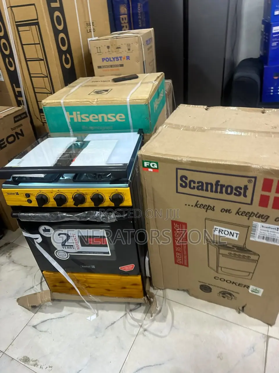 Scanfrost 4 Burner Cooker With Gas Oven