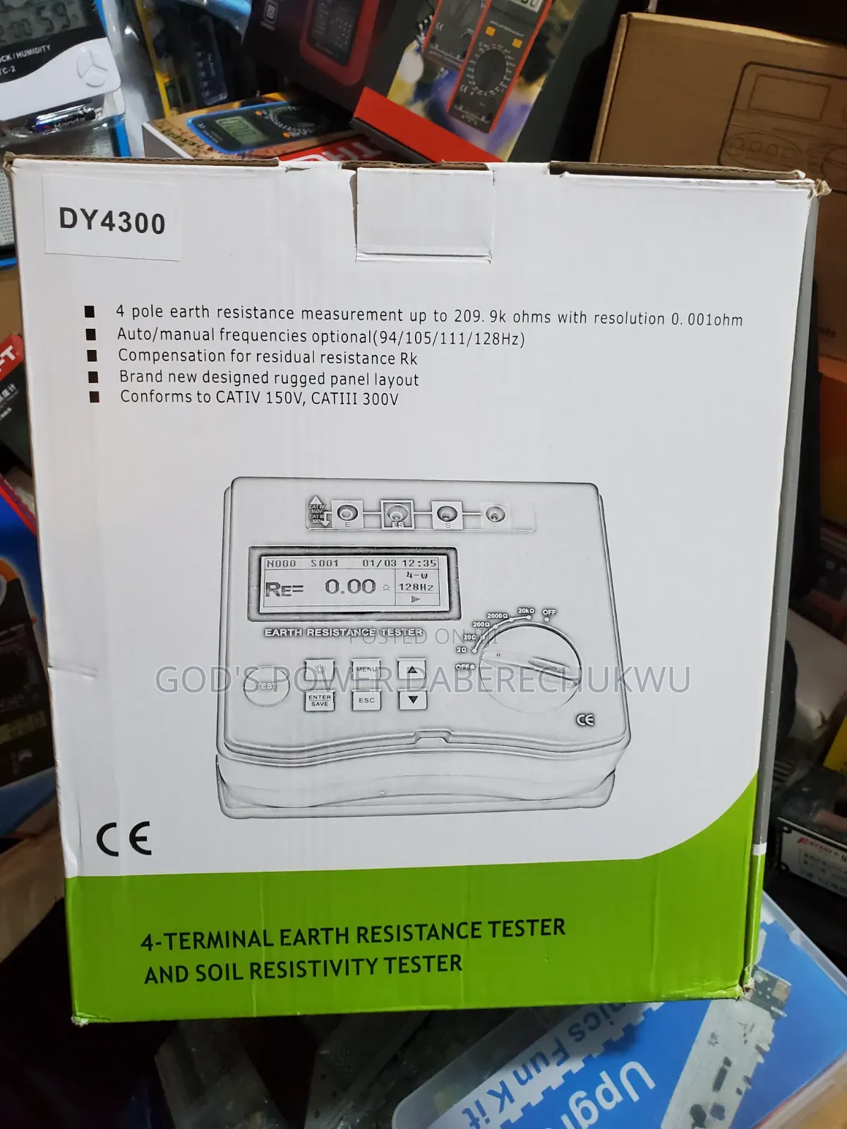4-Terminal Earth Resistance Tester and Soil Resistivity Tester