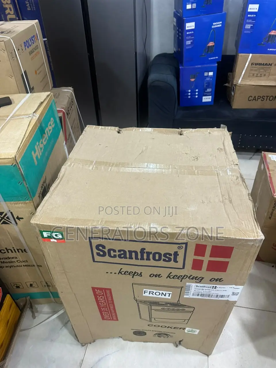 Scanfrost Gas Cooker 60by60 4 Burner With Enamel Top
